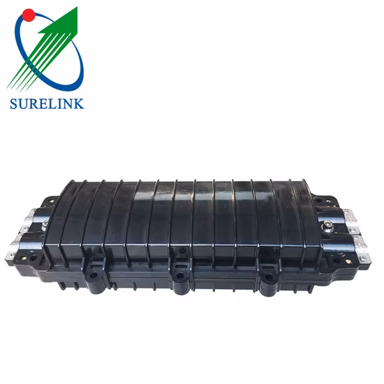 Outdoor Waterproof Horizontal Type Two Inlets Outlets Fiber Optic Splice Wnclosure Box