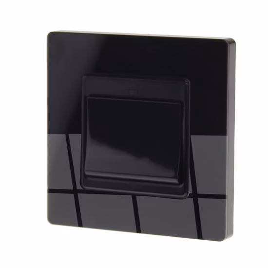 Black EU Bluetooth Wireless WiFi Wall Touch Tuya Smart Electrical Light Switch with Tempered Glass