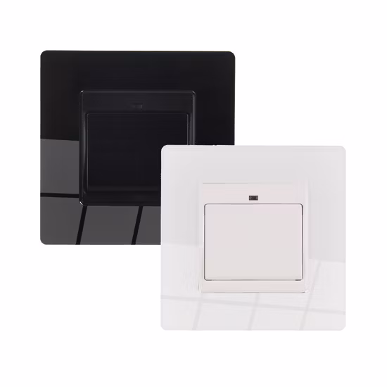 Black EU Bluetooth Wireless WiFi Wall Touch Tuya Smart Electrical Light Switch with Tempered Glass