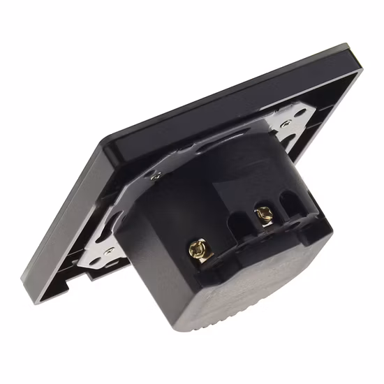 Black EU Bluetooth Wireless WiFi Wall Touch Tuya Smart Electrical Light Switch with Tempered Glass