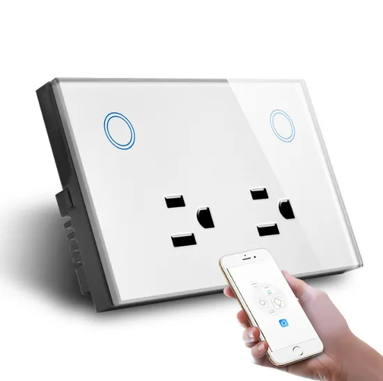 Us Standard Tuya 16A WiFi Zigbee Remote Control Smart Wall Socket with Alexa Voice Control 