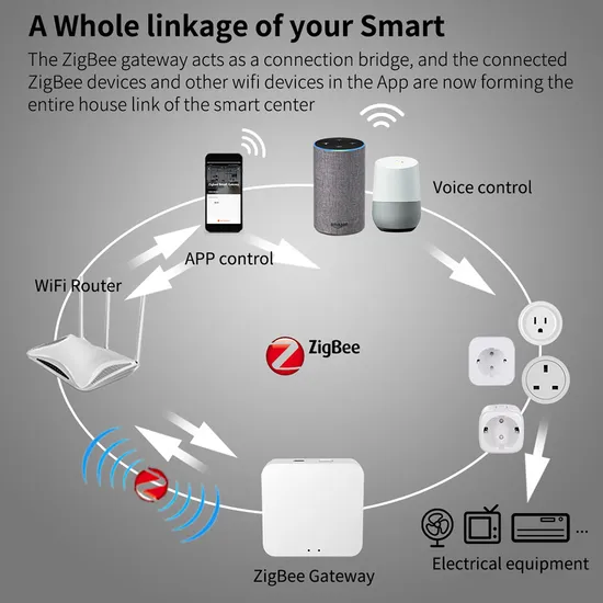 Smart 16A Zigbee Power Plug with Voice Control and Energy Efficiency 