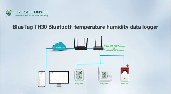 Smart Digital Wireless Bluetooth Temperature Humidity Sensor with External Probe 
