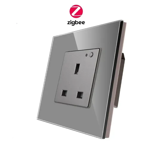 Bingoelec Tuya RF433 Remote Voice Control Zigbee WiFi Power UK Socket Plug 