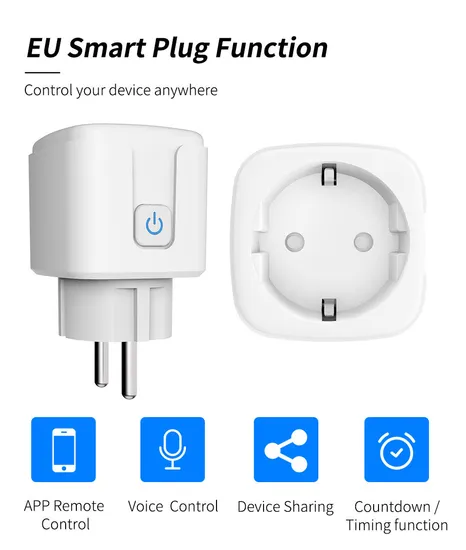 Mvava 10A 16A EU Us UK 220V Electric Multi Outlet Power Zigbee WiFi Smart Socket Plug with Alexa and Google Home 