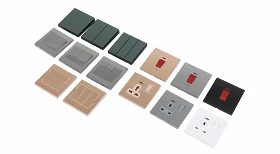 S3.1 UK 2 Gang 13A FM Switched Socket Large Panel LED Smart Wall Switch with Light Neon