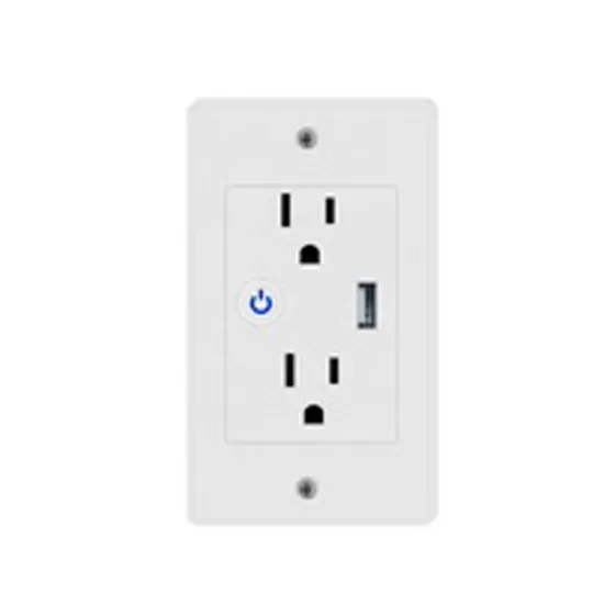 Smart WiFi Wall Outlets Us Electrical Plug Sockets with USB Charger 