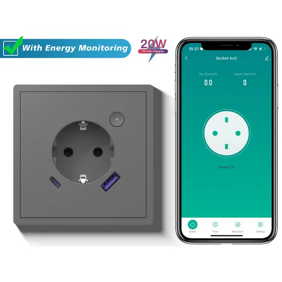 PC Panel EU Tuya WiFi Zigbee Click House Timer Control Light Electric Wall Smart Socket 