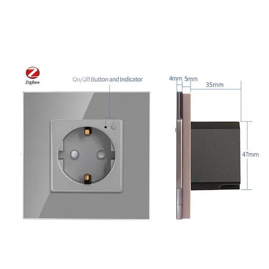 Bingoelec Zigbee WiFi Power Wall Socket Alexa Smart Home Tuya European Socket 