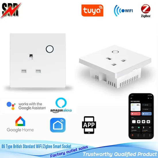 86 Type British Standard WiFi/Zigbee Smart Socket 