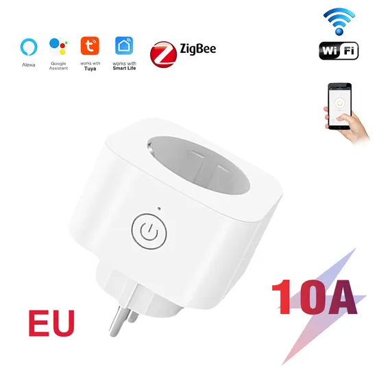 Smart Plug WiFi Zigbee 10A 16A Socket Wireless Remote Voice Control Socket Work with Alexa Google Home EU Us Cn Plug 