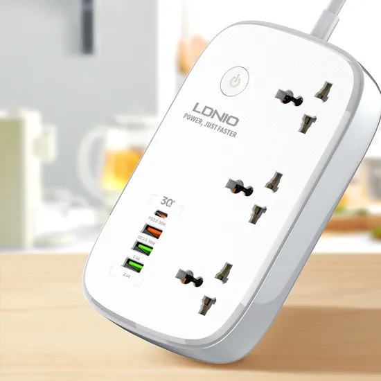 Ldnio Scw3451 Smart Home Power Strip with WiFi 3 Sockets 4 USB Ports 30W Pd/QC/Auto