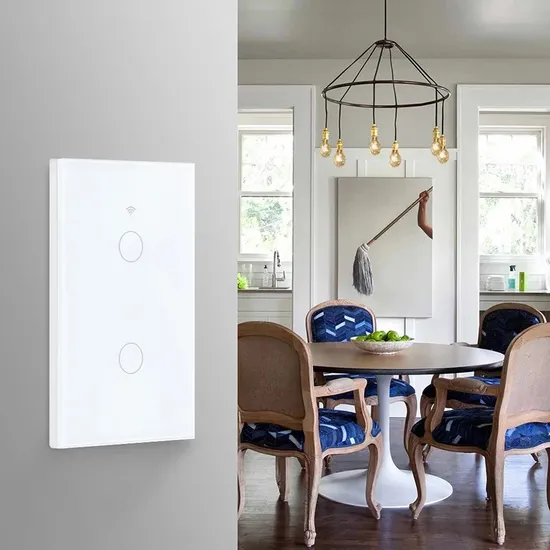WiFi Wall Light Switch 3 Gang Digital Touch Switches Voice Remote Control 