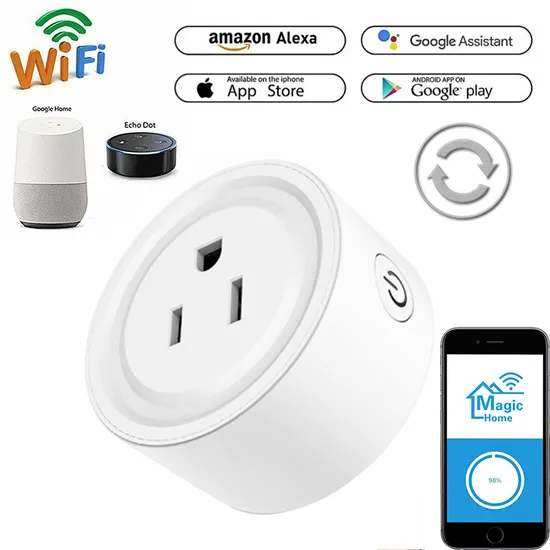 Zigbee Smart Plug Us 10A WiFi Socket Alexa Smart Plug 