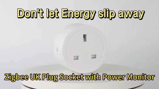 SLS Zigbee Socket Adaptor UK Plug Outlet with Power Monitor Voice Control 