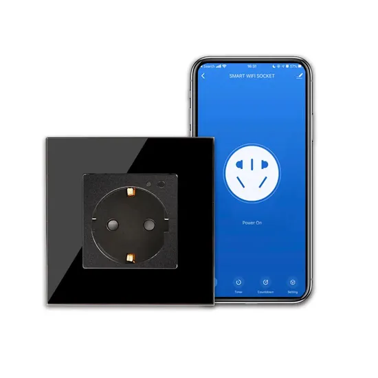 Bingoelec Smart Tuya Zigbee Socket 16A Germany WiFi Socket Zigbee Phone Remote Control with LED Indicator Glass Smart Socket 