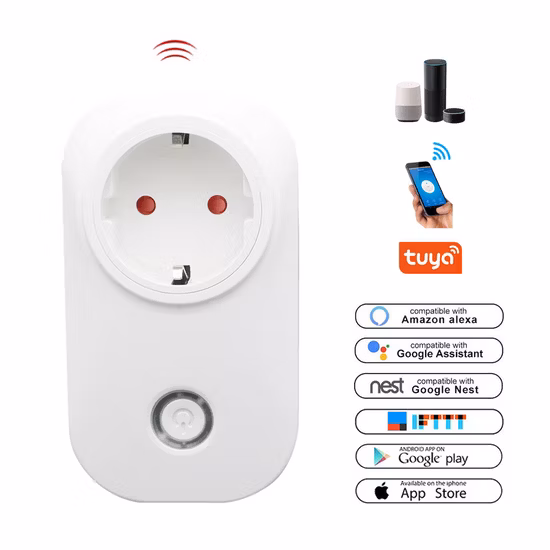 Zigbee Tuya Energy Monitor Timing/Remote Control Smart Socket EU Plug
