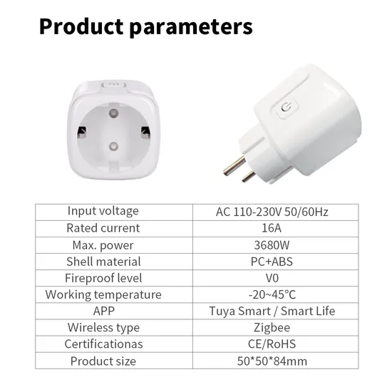 16A Zigbee Voice Control Smart Sockets Modern EU WiFi Tuya Alexa Google 