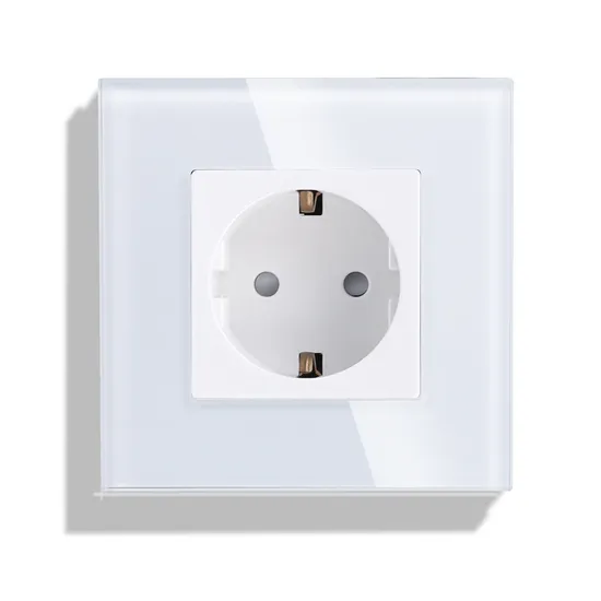 Bingoelec 16A Triple Tuya Zigbee Germany Smart WiFi Wall Socket Crystal Panel with Small Button LED Indicator Smart Socket 